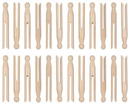 Beukenhouten wasknijpers, 24 stuks - Perfect voor knutselen, houdt kleding vast zonder sporen achter te laten, voor binnen en buiten — thumbnail 5