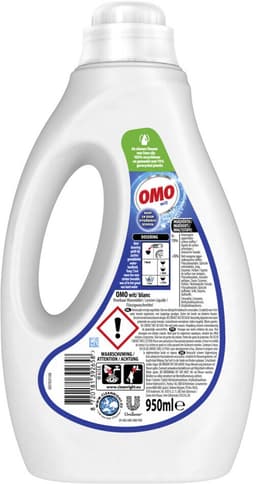 OMO – Vloeibaar Wasmiddel – Wit – 19 Wasbeurten – 950 ml - Voordeelverpakking - 4 stuks — thumbnail 4