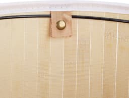 3x wasmand bamboe - wasbox met deksel - 70 liter - rond - 65 x 41 cm - wit — thumbnail 4