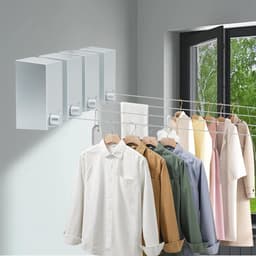 Uittrekbare Waslijn Set - Instelbare Dichtheid - 4 Stuks - 4,2 m — thumbnail 2