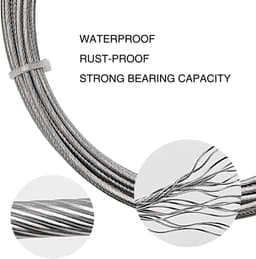 Goodivery ® Flexibele Ophangset van 5 Meter met 24 Metalen Clips en Haken voor Gordijnen en Decoraties — thumbnail 5