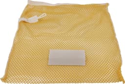 Premium wasnet 40x60 cm - Met knoopsluiting - Geel — thumbnail 1
