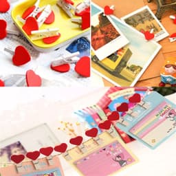 FSW-Products - Kleine Houten Knijpers - 10 STUKS - Knijpertjes - Fotoknijpers - Hartjes - Geboorte wasknijpers - 3 CM - Kaartknijpers - Foto knijpers - Knijper om foto's aan op te hangen - Fotohouder - Knijpers - Wasknijpers - Liefde - Polaroid — thumbnail 5