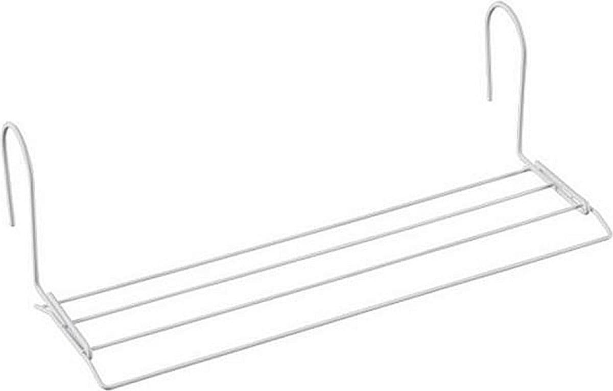 Tomado - Droogrek Iseo - 2 meter drooglengte - 58x17cm - Wit - Radiator - Balkon - Camping - Inklapbaar - Breedte aan te passen — afbeelding 1