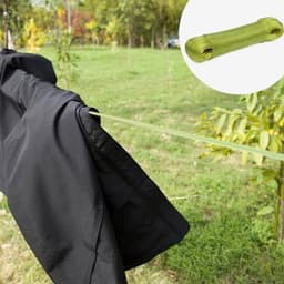 Waslijn met stalen kern - Stabiel droogkoord - Kleding drogen - Weerbestendig PVC coating - 50 meter lengte - Geel — thumbnail 2