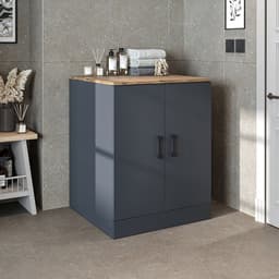 Roomart ATLANTIC-II Wasmachine Ombouwkast 70x90 cm - Onderkast - Antraciet Eiken — thumbnail 3
