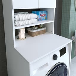 Roomart ATLANTIC-III Wasmachine Overbouwkast 65x181 cm - Wit — thumbnail 3