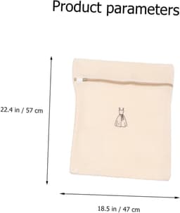 Waszakken - Waszakken Set - Wasnet - Wasnetjes - BH waszak - Lingerie waszak - Kledingbescherming - Wasmachine - Bescherming - Organizer - Travel Organizer - Mesh - Fijnmazig - Honeycomb - Luxe - Borduurwerk - Beige - Set van 6 — thumbnail 3