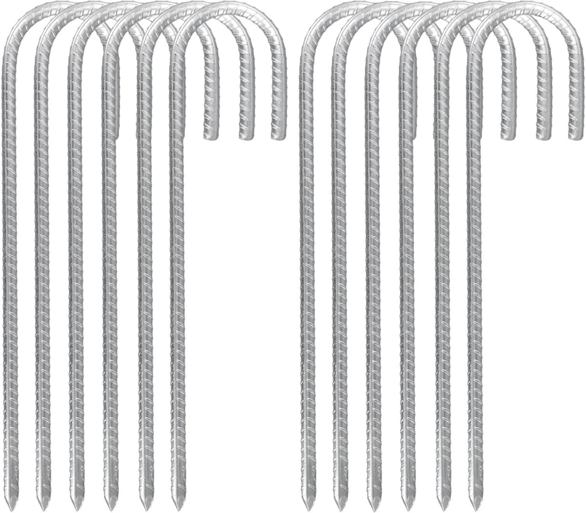 Set van 12 Grondankers van Gegalvaniseerd Staal 30cm — afbeelding 1