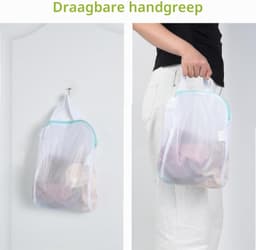 2 Wasnetten met Handvatten, 10 x 12 cm - Waszak voor Wasmachine, Ideaal voor Lingerie, Sokken en Babykleding — thumbnail 5