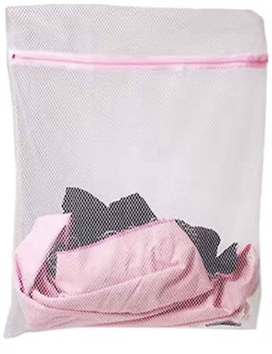 Okado Waszak voor Lingerie - Wasnetje met Rits - 40 x 50 cm - Wit — afbeelding 1