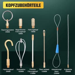 5 m Retractable Kabeltrekhulp met 10 Stangen — thumbnail 2