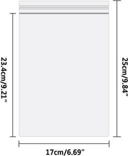 Hersluitbare Plastic Tassen - Transparant - 17 x 25 cm - Duurzame Ziplock Zakjes - Voor Opslag en Organisatie — thumbnail 2