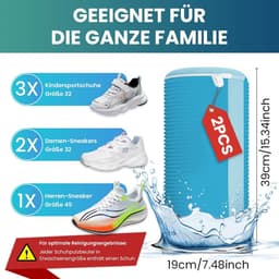 Waszakken voor wasmachines, schoenwaszakken, schoenentas voor wasmachines, herbruikbare schoenwaszakken, kleurvaste schoenwaszak (blauw, XL) — thumbnail 3