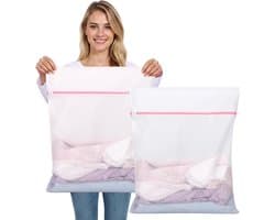 Waszakken - 90*90cm Waszak Groot - 1 set van 2 stuks - Waszak Wasmachine - Laundry bag - Waszakken - Wit