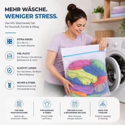 Wasnetset - 2x - 60 x 90 cm - Premium Waszak met Ritssluiting - Voor Delicate Kleding — thumbnail 2