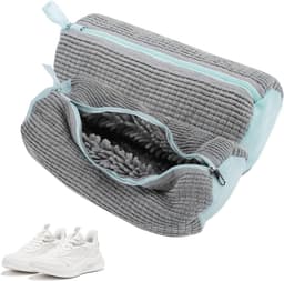 Waszakken, wasmachine, chuhe waszak rondom reiniging, wasnet voor sneakers, schoenenzak voor wasmachine, multi-bescherming, schoenwaszak, voor sportschoenen, tennisschoenen (grijs) — thumbnail 1
