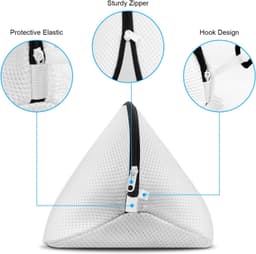 Waszak voor Schoenen - Wasmachine Waszakken met Rits voor Sneakers - Fijnmazig en Ademend Polyester - 42x24x24 cm - 2 stuks — thumbnail 3