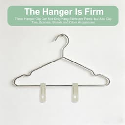 20 Stuks Velvet Hanger Clips met Opening Sterke Antislip Clips voor Fluwelen Kledinghangers Geschikt voor Broeken Rokken Babykleertjes Sokken Sjaals Beige — thumbnail 2