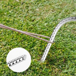Set van 6 Grondankers van 30 cm van Gegalvaniseerd Staal - Sterke U-Vormige Tentpinnen voor Beveiliging van Tenten, Schuttingen en Luifels tijdens Kamperen — thumbnail 4