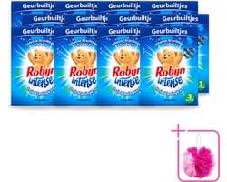 12 x Robijn - Intense - Geurbuiltjes - Langdurige Geur - Intense Frisheid - 3 Geurbuiltjes - Bulkverpakking - Geur in kleding - Douchemop - Frisheid kleding