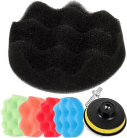 1set Polijstschuim Pads Met Aansluiting Voor Autopoetsmachine Herbruikbare Buffers Voor Efficiënte Polijst Snijdtoepassingen Smalle Ruimtes — thumbnail 1