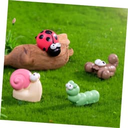 1set Miniatuur Dierfiguren Van Landschap Decoratie Schattige Hars Figuren Voor Tuin Balkon Bureau Creatieve Dier Ornamenten Gemengde Stijl — thumbnail 2