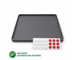 2DayHome - Lekbak Wasmachine 60x60 cm - Siliconen Opvangbak - Voor Machines tot 60 cm Diep - Incl. 21 Lekindicator Stickers - Vaatwasser en Droger
