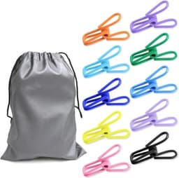 Chipclips Set van 60 - 6 Inch Zakclips voor Voedsel - Gecoate Metalen Clips met Waterdichte Opbergzakken - 10 Kleuren — thumbnail 1