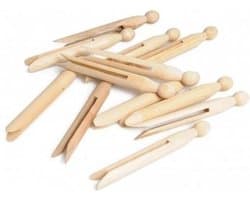 Ronde wasknijper pin 25 stuks