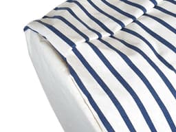QUVIO Wasmand - Opvouwbare wasmand - Opbergmand - Speelgoedmand - Waszak - Wasmanden - Met handvaten - Wassorteerder - Wasbox - Inhoud 30 Liter - Rond - Stof - Wit met blauwe strepen — thumbnail 3