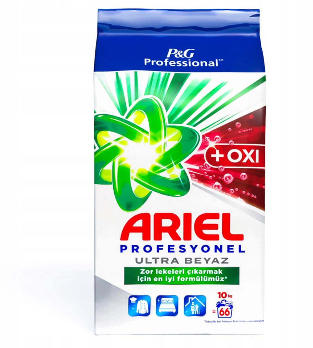 Ariel Professional Ultra OXI Waspoeder voor Witte Was – 10 kg – Professionele Kwaliteit - Washing Powder for White Laundry - Professional Quality — afbeelding 1