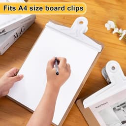 Extra Grote Bulldog Clips Wit & Zwart 22 cm - 2 Stuks Sterke Documentenbinders — thumbnail 4