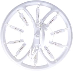 DID Droogcarrousel/droogmolen - 2x - wit - met 12 knijpers - 26,5 cm — thumbnail 2
