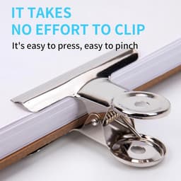 10 stuks metalen letterclips 90 mm - brede beugelclips roestvrij staal — thumbnail 3