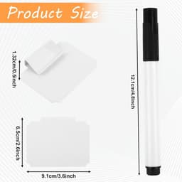 Manden Label Clips - Set van 14 met Witte Markeerstiften voor Organisatie — thumbnail 5
