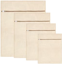 IMPERATORIS® Waszakjes voor Wasmachine - Bescherming voor Fijne Was en Schoenen - Mesh Wasnet met Rits - Voorkomt Slijtage - Set van 3 - beige - 50 x 60 cm — thumbnail 1