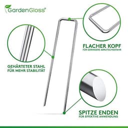 Anti-Roest Stalen Grondankers Voor Extreem Harde Grond - 200 mm Lang, 25 mm Breed, Ø 3.8 mm (100 Stuks) — thumbnail 3