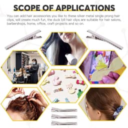 Zilveren Haarspeldjes voor DIY Haaraccessoires - Alligator Clips (1,26 inch) — thumbnail 5