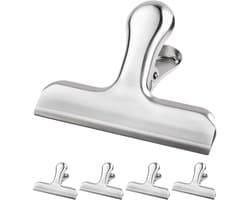 5 Stuks Bulldog Clips 76mm - Metalen Papierklemmen Voor Organisatie in Huis, Keuken, School en Kantoor