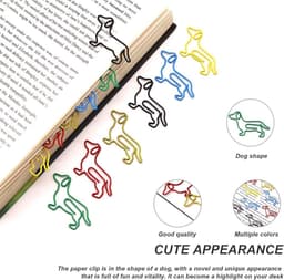 80 Kleurrijke Paperclips in Leuke Honden Vorm voor Kantoor en School — thumbnail 4