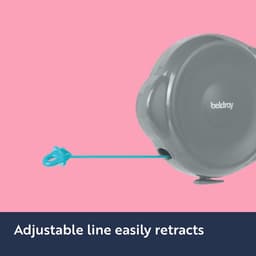 Retractable Clothesline 15m met Anti-Slack Hook en Swivel Wandbeugel – Ruimtebesparend en Veilig — thumbnail 5