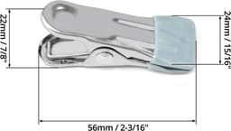 Allecta - Roestvrijstalen wasknijpers - 30 stuks - Antislipclips - Grijs - Voor sokken, schoenen, handdoek, voedselafdichting, foto's — thumbnail 5