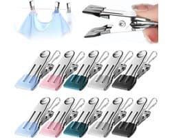 10 stuks roestvrijstalen kleerhangers en klemmen voor kleding en handwerk