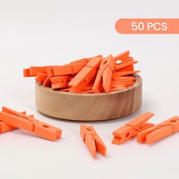 50 stuks houten wasknijpers 2,9 inch - multicolore decoratie voor foto's en displays — thumbnail 5