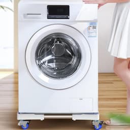 Verstelbare Onderstel voor Wasmachine en Droger - Anti-trillingen en Geluidsreductie - 4 Poten en 4 Wielen — thumbnail 2