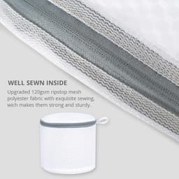 Set van 3 waszakken van mesh - Geschikt voor het wassen van delicate kledingstukken - Waszakken van mesh voor bh's met ophanglussen - Afmeting: 15 x 18 cm - Speciale waszakken voor lingerie — thumbnail 2