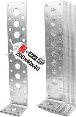 20 Stuks Platte Stalen Betonankers - Ideaal voor Houten Constructies en Verankering — thumbnail 1