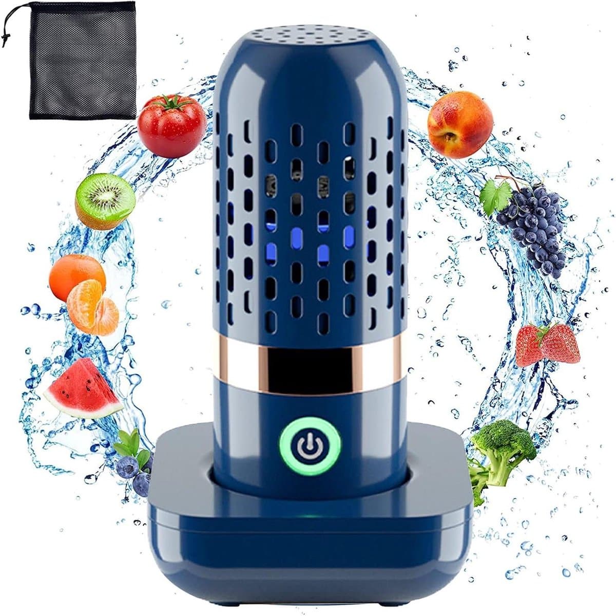 Ronte - Groente- en fruitreiniger, draadloze wasmachine voor vlees en fruit, oplaadbaar via USB. — afbeelding 1
