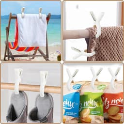 10x Grote Sterke Winddichte Clips voor Strandhanddoeken en Kleding - Extra Sterke Wasknijpers — thumbnail 5